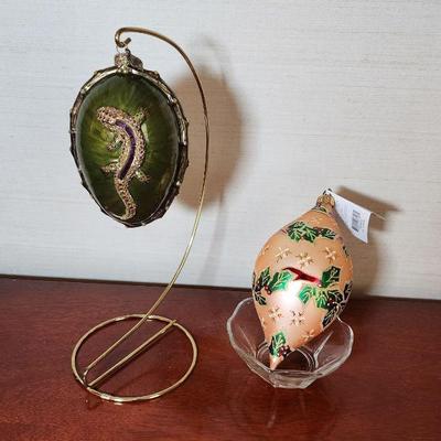 Lot 26 - Jay Strongwater + Christopher Radko Christmas Ornaments 