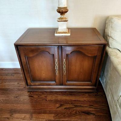 Lot 17 - Pair of Drexel "French Accent" End Table Cabinets 