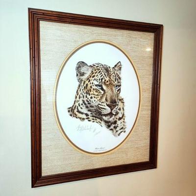 Lot 74 - Trio of Guy Coheleach Big Cat Portraits Signed Framed Prints 