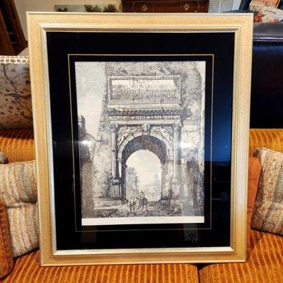 Lot 95 - "Veduta dell' Arco di Tito" Large Framed Print 