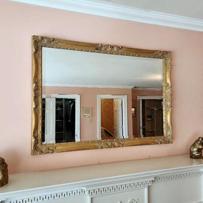 Lot 41 - Gold Beveled Mirror 