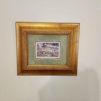 Small framed print "Ladies Social Club" by Vern Hippensteal - signed on back 