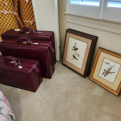 Hartmann luggage, framed prints 
