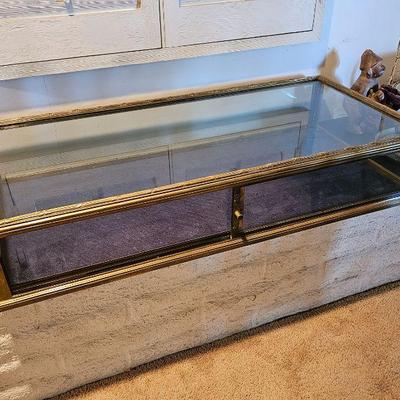 Gorgeous counter top glass & metal display case.