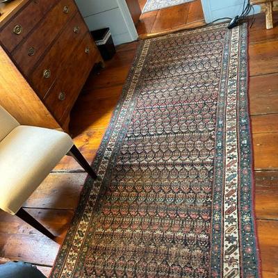 Antique wool carpet, 42" x  155"