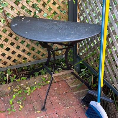 2 of 2 Demilune Metal Tables