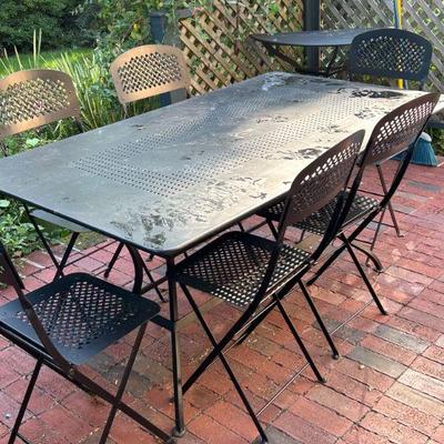 Rue De France Bistro Table - 6 chairs
