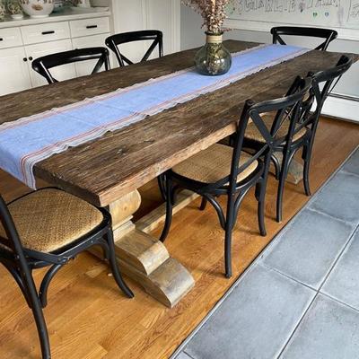Arhaus table with Ballard designs chairs