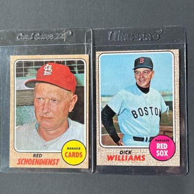 1968 Topps #87: Dick Williams and #294 Red Schoendienst. Willams was elected to the HOF in 2008 and Schoendienst in 1989.
