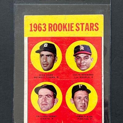 1963 Topps #169: 1963 Rookie Stars. Gaylord Perry was elected to the Hall of Fame in 1991. He was the first pitcher to win the CY Young...