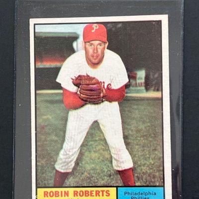 1961 Topps #20: Robin Roberts. Elected to the Hall of Fame in 1976. He was a member of the Philadelphia Phillies â€œWhiz Kidsâ€ during...