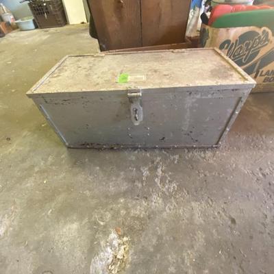 Metal box with latch