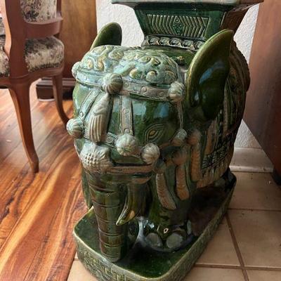 AAT067- Large Ceramic Garden Elephant Table