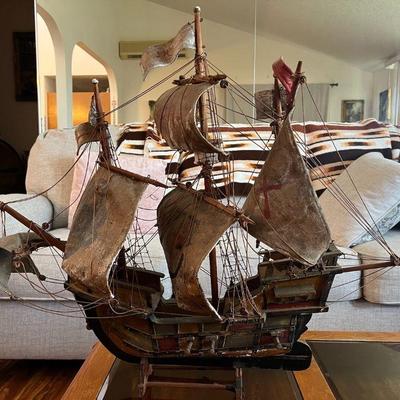 AAT081- Handcrafted Wooden Ship Model