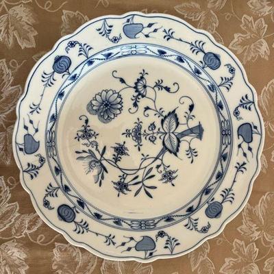 AAT064- Vintage Meissen China Blue Onion Print Platter