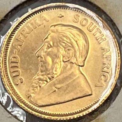 AAT414-1981, 1/10 Ounce Krugerrand Fine Gold Coin