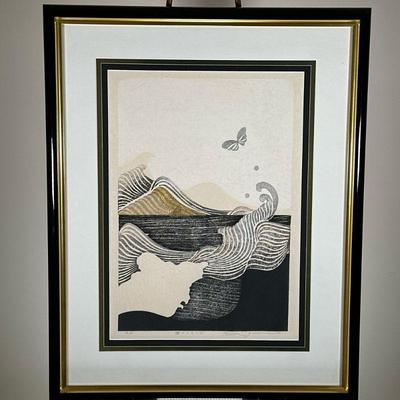(??) GWAMI EMBOSSED ETCHING | Titled and signed in pencil and marked artist proof 17 x 12 in. sight. - w. 20 x h. 25 in (frame) 