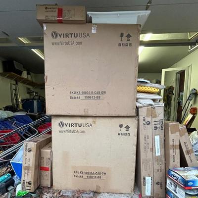  Virtu USA Cabinets, Tops new never used 