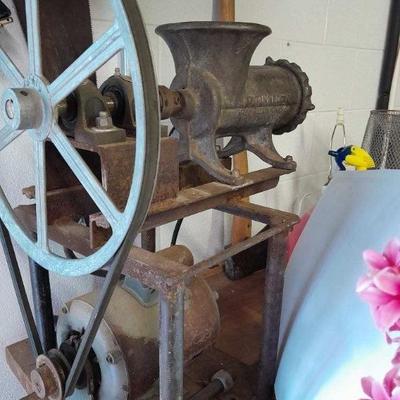 Antique food grinder