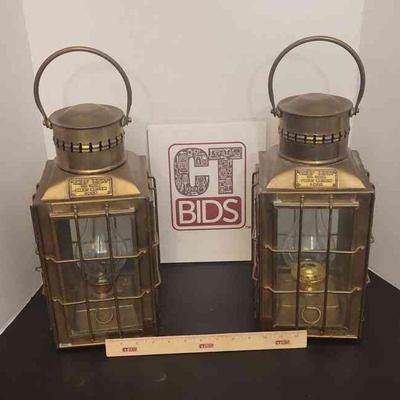 Two Brass Nautical Chief Lights