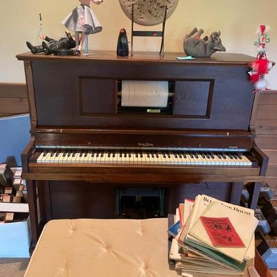 Wurlitzer player piano, with rolls