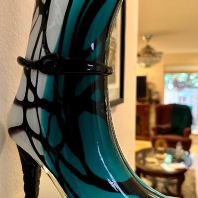 RARE Murano Glass Boot Vase 