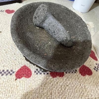 Lava stone mortar & pestle
