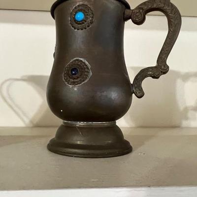 vintage pewter tankard