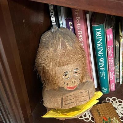 Amusing carved coconut