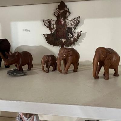 Wooden elephants