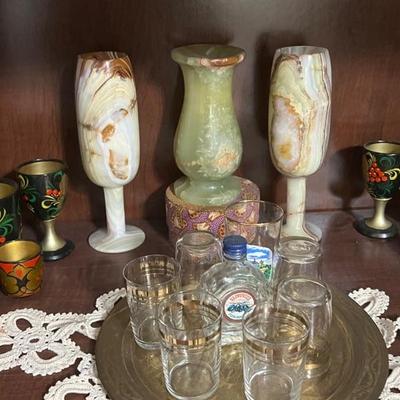 Marble goblets