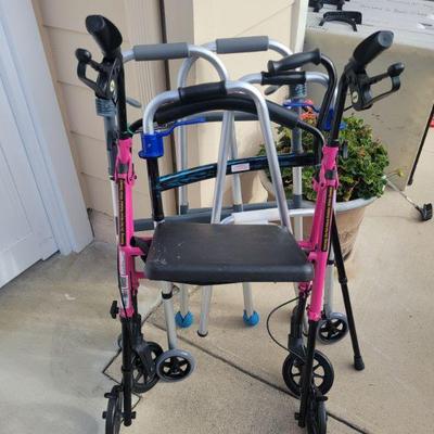 Walkers and handicap assist accesssories
