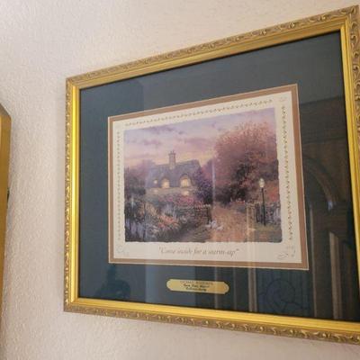"COME INSIDE FOR A WARMUP"
Thomas Kinkade
14.5x12.5