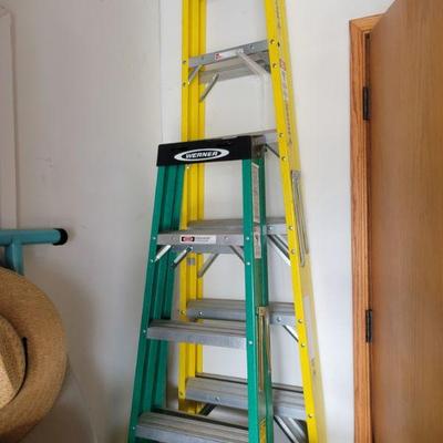  6' Werner green ladder
Yellow Husky 8' ladder