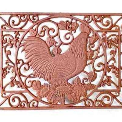 JIFI922 Wrought Iron Decorative Doormat	Appears to be new or never used Metal decorative doormat with rooster decor.
