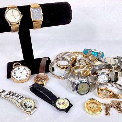RIHI980 Vintage Watches Galore	Women's Art Deco, Bulova Miss America watch. Â Hamilton Automatic 10k Gold filled watch, Jules Jorgensen...