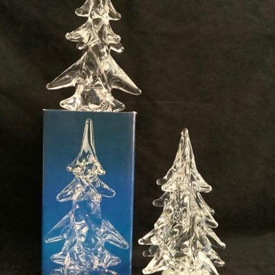 GRLE214 Two Lead Crystal Christmas Trees	One of the trees comes with its original box(Box has some wear to it) and is from The Toscany...