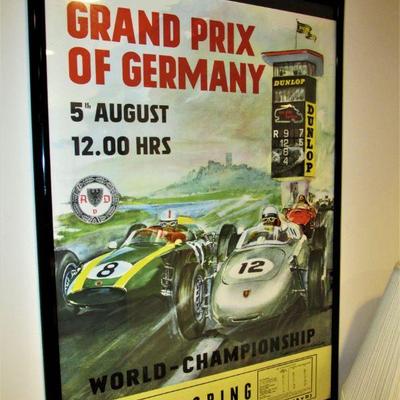 Rare 1960s German Grand Prix poster
