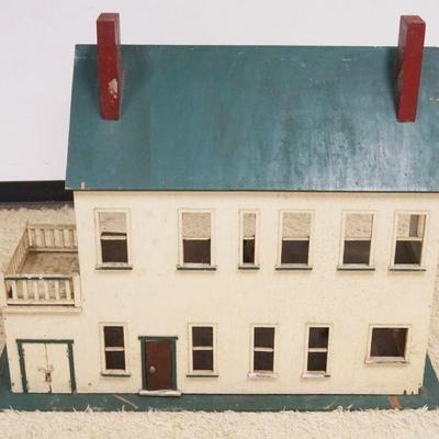 1233A	ANTIQUE HAND MADE WOOD DOLL HOUSE, APPROXIMATELY 48 IN X 19 IN X 39 IN
