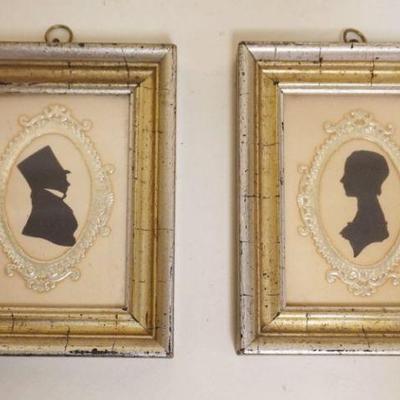 1304	PAIR OF FRAMED SILHOUETTES, APPROXIMATELY 4 1/4 IN X 5 1/2 IN
