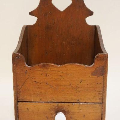 1300	COUNTRY PINE HANGING BOX W/ONE DRAWER, APPROXIMATELY 8 1/2 IN X 5 1/4 IN
