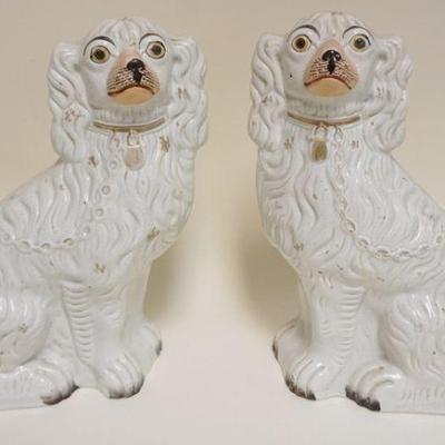 1204	PAIR OF STAFFORDSHIRE DOGS, APPROXIMATELY 13 IN HIGH
