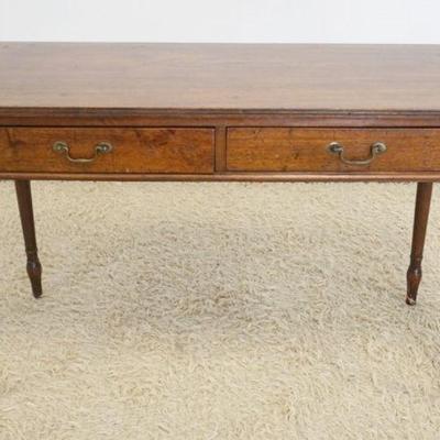 1267	WALNUT 2 DRAWER WRITING TABLE, APPROXIMATELY 21 IN X 48 IN X 29 IN HIGH
