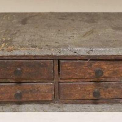 1111	SMALL TABLE TOP COUNRY CABINET, 8 DRAWER, APPROXIMATELY 8 1/2 IN X 19 1/2 IN X 4 1/2 IN HIGH
