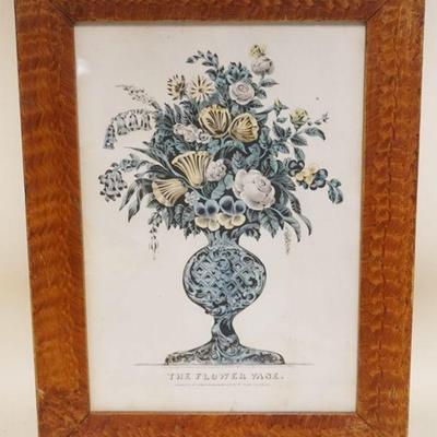 1176	ANTIQUE PRINT *THE FLOWER VASE* IN GRAIN PAINTED FRAME, APPROXIMATELY 13 IN X 17 1/2 IN
