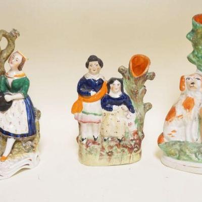 1041	GROUP OF 3 STAFFORDSHIRE FIGURINES, TALLEST APPROXIMATELY 8 IN HIGH
