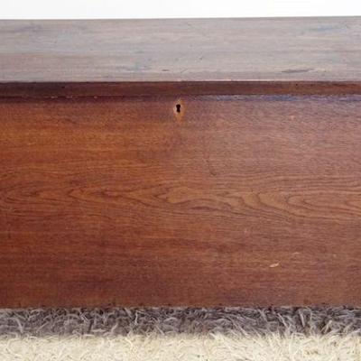 1245	ANTIQUE WALNUT BLANKET BOX, APPROXIMATELY 17 IN X 33 1/2 IN X 21 IN HIGH
