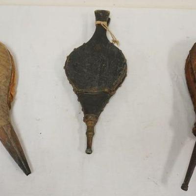 1196	LOT OF 3 ANTIQUE BELLOWS
