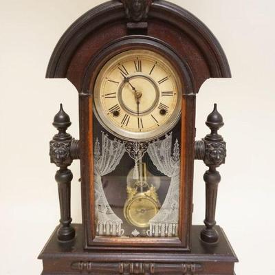 1324	GILBERT VICTORIAN SHELF CLOCK *JUPITER*, TOP FINIAL MISSING, APPROXIMATELY 5 IN X 14 IN X 21 IN HIGH
