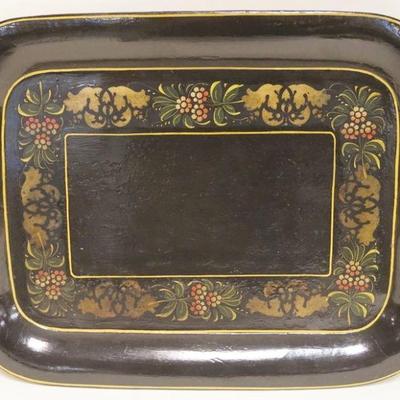 1088	ANTIQUE TOLE DECORATED TRAY, APPROXIMATELY 20 IN X 15 IN
